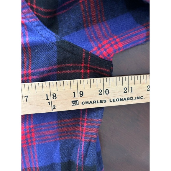 LL Bean Womens Small Scotch Plaid Flannel Tunic Shirt Relaxed Fit New‎ 273137 - Picture 7 of 9